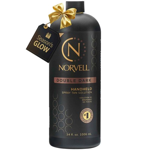 Norvell Premium Spray Tan Solution Double Dark 34 fl oz – Professional Sunless Tanning Formula for Deep Rich Bronze, Streak-Free, Fast-Drying, Long-Lasting Sunless Color