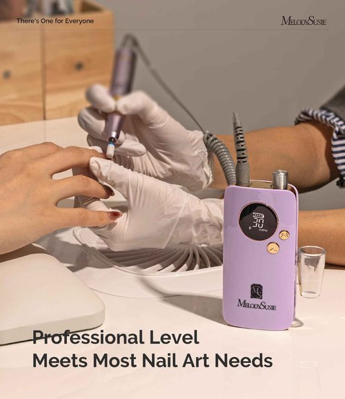 MelodySusie UV Nail Lamp, Plus30F UV Light for Gel Nails LED Nail Dryer with 3 Timer, Portable Nail Drill 30000 RPM,Professional Rechargeable Electric Nail File,