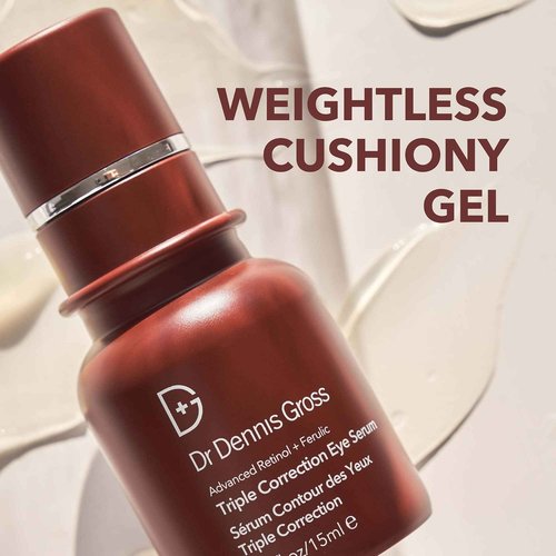 Dr. Dennis Gross Advanced Retinol + Ferulic Eye Serum – Target Dark Circles, Puffiness, Fine Lines & Wrinkles for Smooth, Youthful-Looking Eyes, 0.5 oz