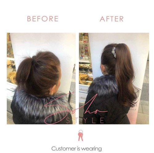 Soho Style Susan S03-16 inch Futura Jaw Clip in Claw Ponytail Extension Drawstring Hairpiece, Strawberry Blonde