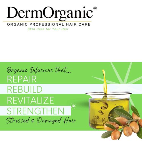 DermOrganic Argan Oil Daily Hydrating Shampoo plus Conditioner – Sulfate-Free & Color Safe, 33.8 oz