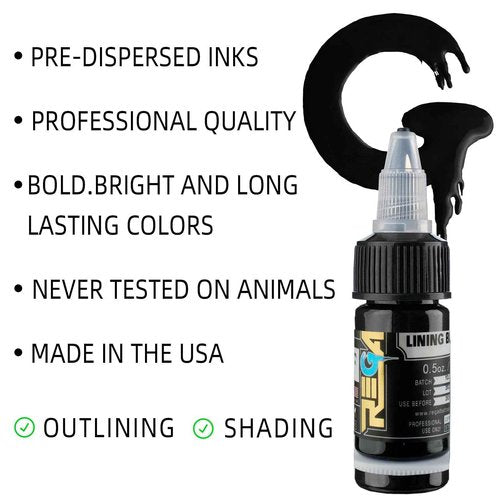 Knight2Pro Tattoo Gun Kit, Professional Tattoo Gun, 8H-Work No Overheating Tattoo Pen, USA Black Ink for Lining Shading, 32* Top-Notch 316 Cartridge Needles, Direct Skin Tattooing Professionals