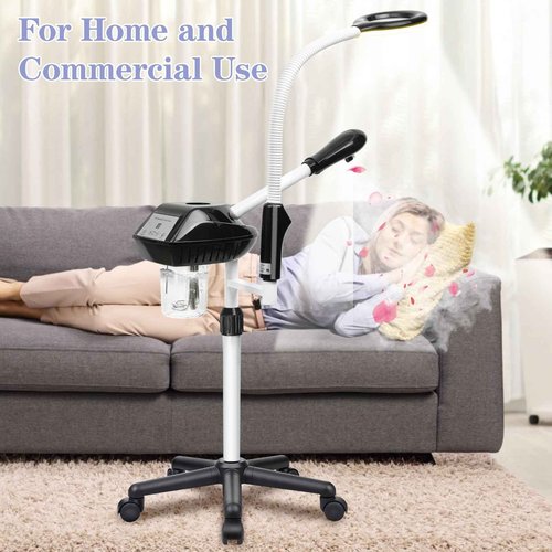 Wuissvnb Facial Steamer Professional, 2 in 1 Facial Steamer with 5X Magnifying Lamp, Ozone Face Steamer, Suitable for Home or Beauty Spa Use