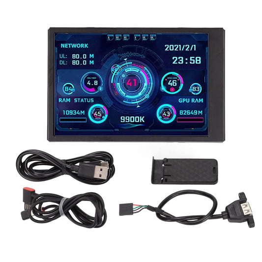 3.5in pc case screen, IPS USB Mini Screen, PC Temperature Display AIDA64 PC CPU Data Monitor Sensor Panel Monitor,PC Computer Temp
