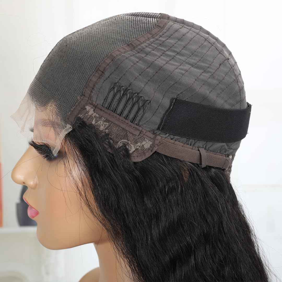 Karlami 20 Inch Wear and Go Glueless Bob Wig Human Hair Pre Plucked Pre Cut 180% Density 5x5 HD Transparent Lace Front Wigs Human Hair for Black Women Super Wave Bob Wig Human Hair