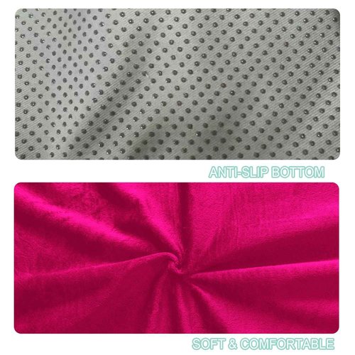 QIUBABYO Curvy Massage Bed Topper，Ergonomically Designed Lash Bed Topper with Short Plush Cover Soft and Comfort，Excellent Topper for Beauty Salon -Black- 70"× 28"(Pink)…