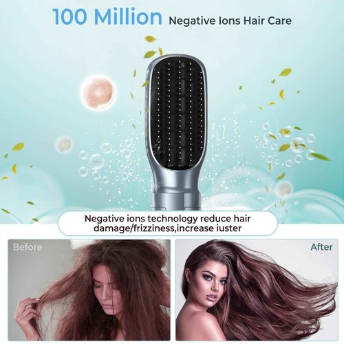 Hair Dryer Brush, Blow Dryer Brush with Attachments,110000 RPM Curly Twist 6 in 1 Air Style, Professional Ionic Hair Styling Tool, Left & Right Air Curler, Volumizer
