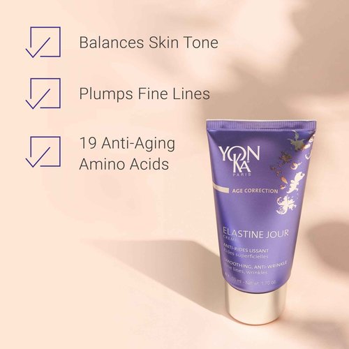 Yonka Elastine Jour Anti-Wrinkle Day Cream | Anti Aging Facial Moisturizer and Eye Cream | Soften Fine Lines and Wrinkles with Vitamin C and Elastin Peptides | Paraben-Free | 1.70 oz