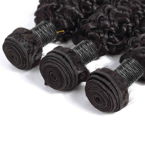 Bundles Human Hair Deep Wave 18 20 22Inch 12A Deep Curly Bundles Human Hair Extensions 100% Unprocessed 3 Bundle Brazilian Virgin Human Hair Extensions Wet and Wavy Double Weft Bundles Natural