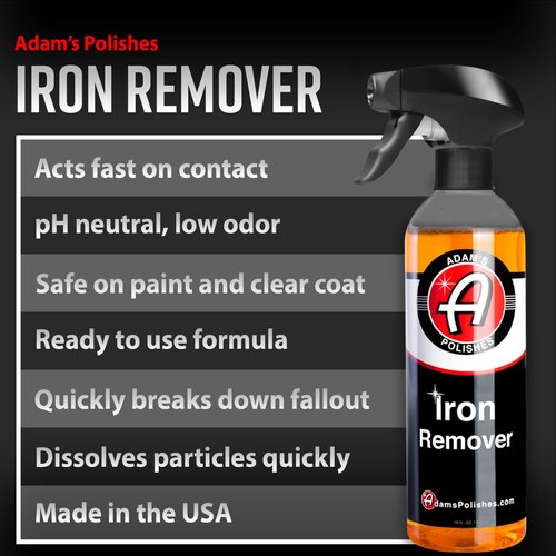 Adam's Iron Remover (Gallon) - Iron Out Fallout & Stop Rust Remover Spray for Car Detailing Removes Iron Particles in Auto Paint, Wheels, Motorcycle, RV & Boat - Use Before Clay Bar, Wax or Car Wash