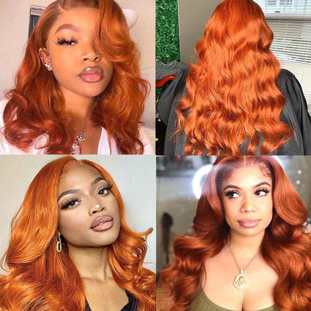 30 32 34 inch Orange Bundles 350 Body Wave Bundles Human Hair #350 Bundle Ginger Human Hair Bundle