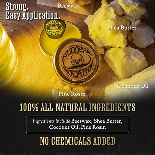 Mustache Balm for Men & Mustache Protector – Natural Styling & Conditioning Grooming Kit – Soften & Shape Facial Hair 2oz – Death Grip (Mustache Gift Set)