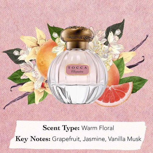 Tocca Cleopatra Perfume for Women, 1.7oz (50 ml) - Warm Floral, Grapefruit, Jasmine, & Vanilla Musk Fragrance