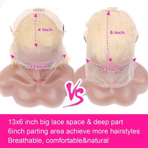 BABOSHOW 22 Inch 613 13x6 Lace Front Wig Human Hair 200% Density Blonde Body Wave Lace Front Wigs Human Hair Pre Plucked 613 Blonde HD Lace Frontal Wigs