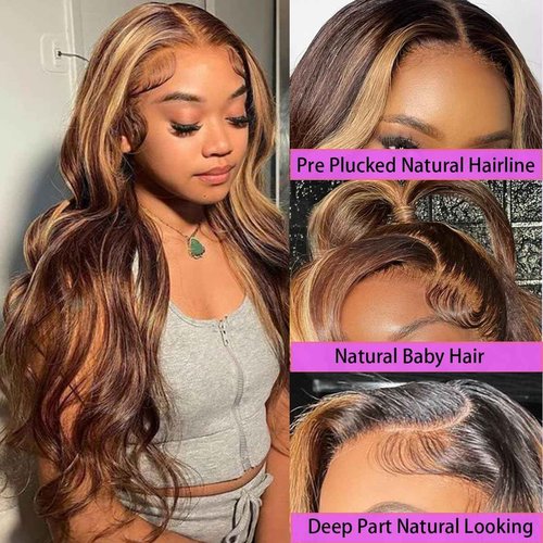 Mariska 427 Body Wave Lace Front Wigs Human Hair for Black Women 13X4 Honey Blonde Wig Human Hair HD Lace Frontal Wig Fluffy Natural
