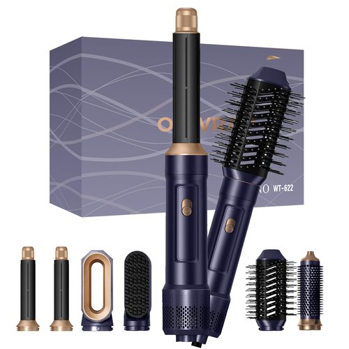 6 in ONE Blow Dryer Brush,Air Curling Iron