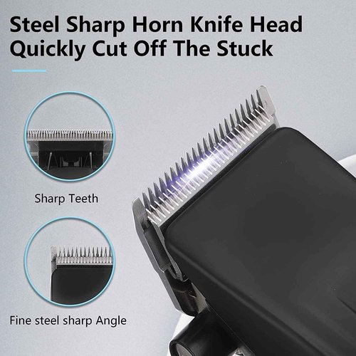 AMULISS Professional Hair Clippers and Zero Gapped Trimmer Kit for Men, Cordless Barber Clipper, Beard Trimmer Haircut Clippers Grooming Set，with Hair Dryer