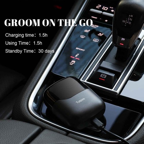 Tulzim Electric Foil Shaver for Men: Mini Electric Razor for Face - IPX7 Waterproof Cordless Razor with LED Display - 3 Floating Blade USB-C Fast Rechargeable for Travel & Home - Carbon Gray