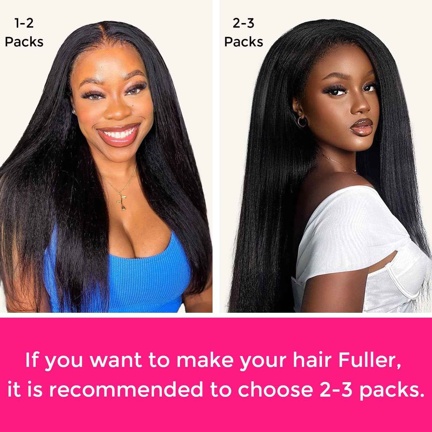 Lashey Seamless Clip-in Hair Extensions Human Hair Light Yaki Straight 16 Inch 7pcs 110g Natural Black PU Clip-in Hair Extensions