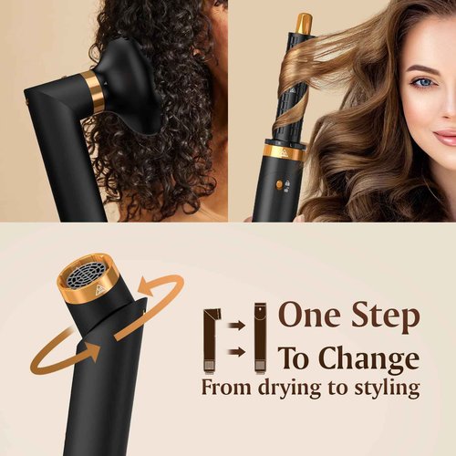 Air Styler 5-in-1 Hair Dryer Brush – 110,000RPM High-Speed Motor, Auto Curl, Volumizer, Diffuser & Nozzle for All Hair Types