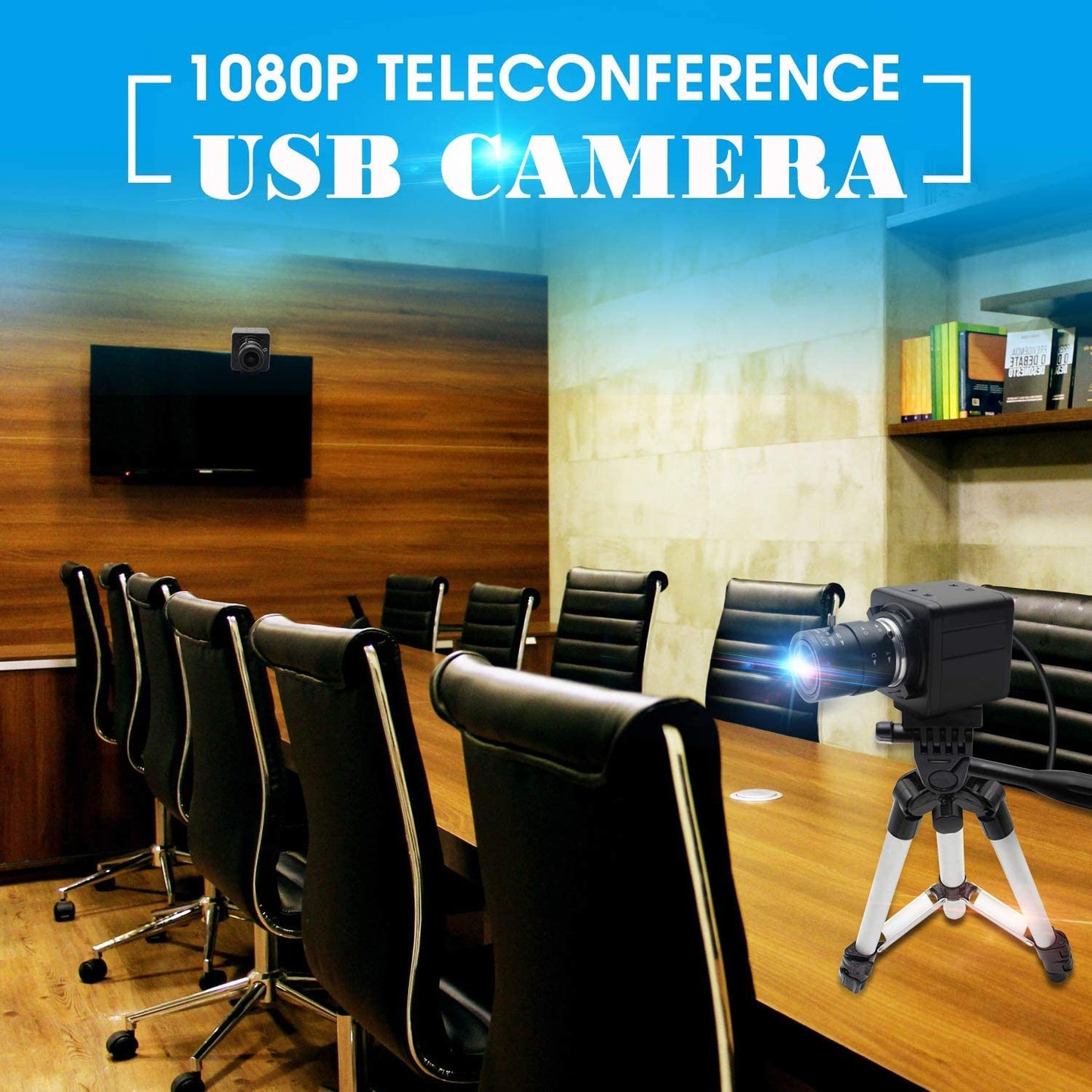 1080P USB Webcam with Zoom 5-50mm, Variable Focus, High Speed 100fps, UVC USB2.0 for PC & Industrial Video