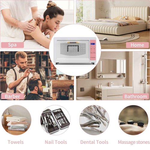 Yofuly Sterilizer for Esthetician, 10L Large Sterilizer for Nail Tools, Multi-Functional Nail Cleaner Box, Large Capacity Cleaning Cabinet for Home Use, Barbers, Beauty Salons, and Spas