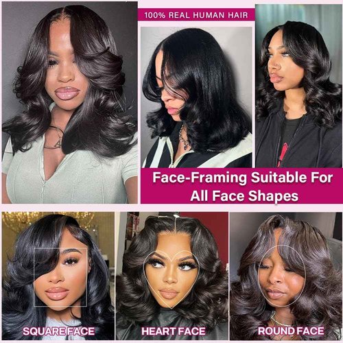 Ailwelia Glueless 5x5 Body Wave Bob Wig Human Hair 200% Density Wigs For Black Women Human Hair Hd Lace Closure Wigs Wear And Go Glueless Closure Bob Wig Human Hair 18inch