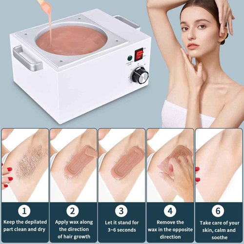 Upgrade Wax Warmer for Hair Removal, Professional 5.5lb Single Wax Pot Warmer Non-stick