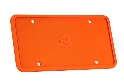 Rightcar Solutions Silicone License Plate Frames | The Original Premium Grade Silicone Car Plate Frame | Rust Proof, Rattle Proof, Weather Proof License Plate Holder (Orange)