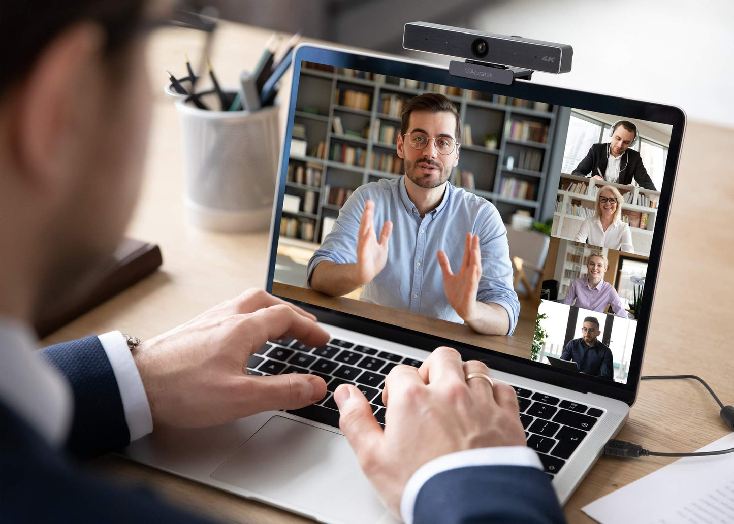 Aluratek HD 1080P Video Webcam for PC, MAC, Desktop & Laptop, Video Call, Conference, USB