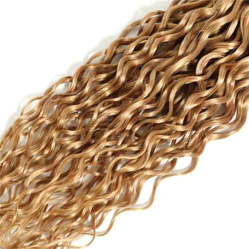 24 24 24 inch Honey Blonde Human Hair Bundles #27 Curly Human Hair Bundle Blonde Curly Wave Bundle Same Length 3 Bundles