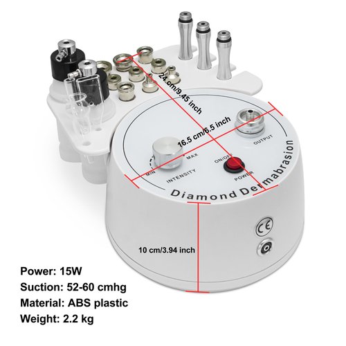 Diamond Microdermabrasion Dermabrasion Machine 3 in 1 Skin Rejuvenation Beauty Machine Blackheads Remove Elitzia ETNF108