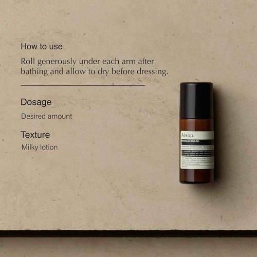 Aesop Roll On Deodorant | Alcohol & Aluminum Free | Reduce and Mask Unpleasant Odors | Woody, Herbaceous, Earthy | 1.6 oz / 50 mL (Pack of 2)
