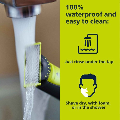 Philips Norelco OneBlade 360 Hybrid Electric Trimmer & Shaver with Replacement Blades, Frustration Free Packaging