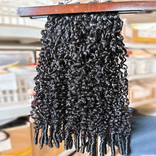 Burmese Curly Clip in Hair Extensions Human Hair 3C4A Lace Clip in Human Hair Extensions 7pcs 120g/set Spirally Curly Classic Clips Ins Real Human Hair Extension Full Head For Black Women 20 Inch