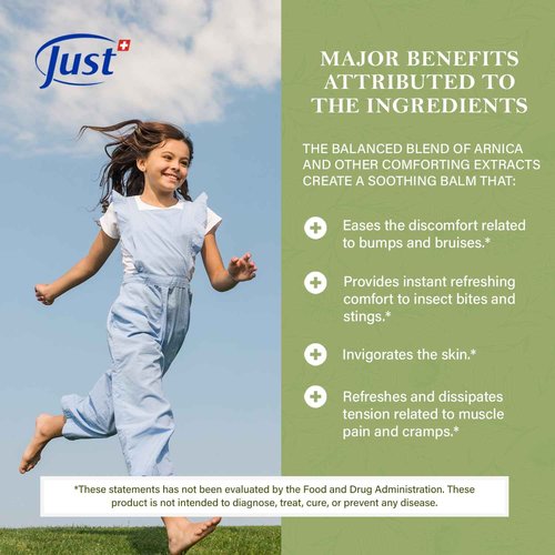 Arnica Body Lotion Balm, 290ml. Alternative Pre-Work Out Balm, Soothes Joint Pain & Muscle Cramps. Refreshing Balm For Bruises & Itches. Arnica Body Balm by Swiss Just.