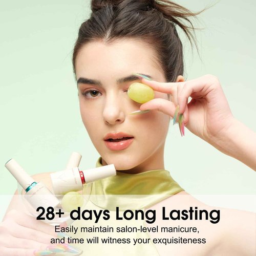 VENALISA 22Pcs 10ML Jelly Gel Nail Polish Set with Color Card, Translucent Pink Blue Red Green Yellow Purple Gel Polish Kit Soak Off LED Nail Art Starter Manicure Salon DIY at Home