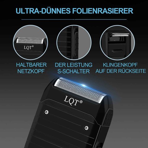LQT Hair Clippers for Men Professional, Hair Trimmer & Beard Electric Razor Kit, Barber Clipper Set for Men’s Grooming Cordless with LCD Display, Hair Cutting Clippers and Trimmers Set