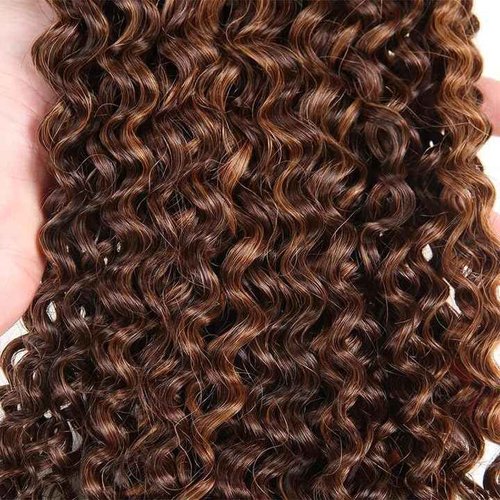 P4/30 Highlight Ombre Deep Wave Bundles Human Hair 26 28 30 Inch Unprocessed Brown Highlight Human Hair Bundles Extension
