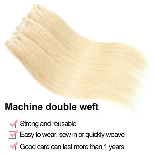 613 Bundles Human Hair 22 Inch12A Grade 100% Unprocessed Brazilian Virgin Blonde 613 Human Hair Extensions For Women 100g