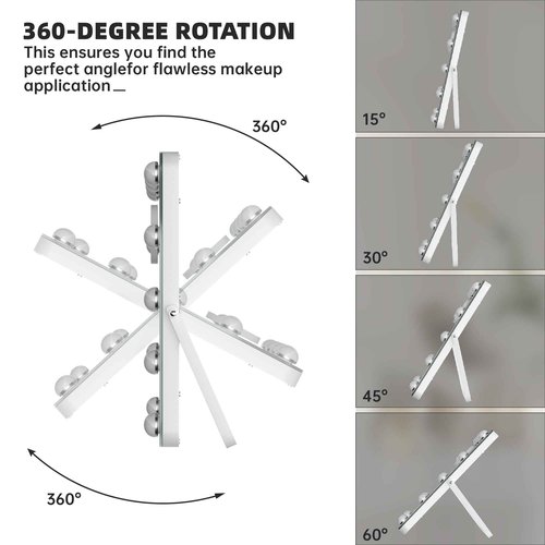 MINISO Vanity Mirror with Lights - 17.7" x 13.8" Hollywood Makeup Mirror with Adjustable Brightness,3 Modes Light