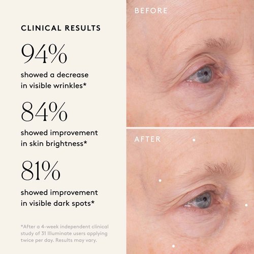 Naked & Thriving Illuminate BC+ Face Serum | Hyaluronic Acid, Vitamin C, Bakuchiol | Organic, Vegan, & Naturally-Derived Skin Care | For Mature Skin, Visible Spots and Wrinkles (1.0 fl oz/30 mL)