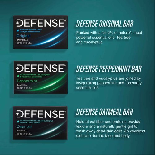 Defense Soap 12pk All Natural Oatmeal Bar Soap for Men | Made by Wrestlers with Tea Tree Oil & Eucalyptus Oil to Promote Healthy Skin