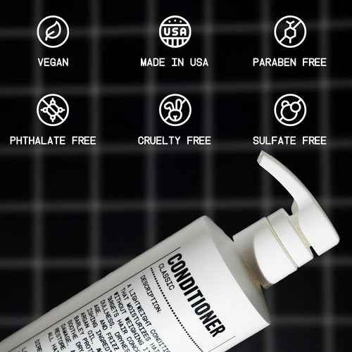 Blu Atlas Men's Shampoo and Conditioner Bundle - Classic Scent - Hydrating, Nourishing Conditioner for Healthy Hair, All Hair Types - 16 oz Bottle