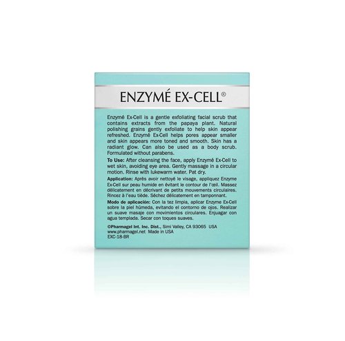 Pharmagel Enzyme Ex-Cell - Gentle Papaya Face Exfoliator Scrub for All Skin Types - 18 Ounces