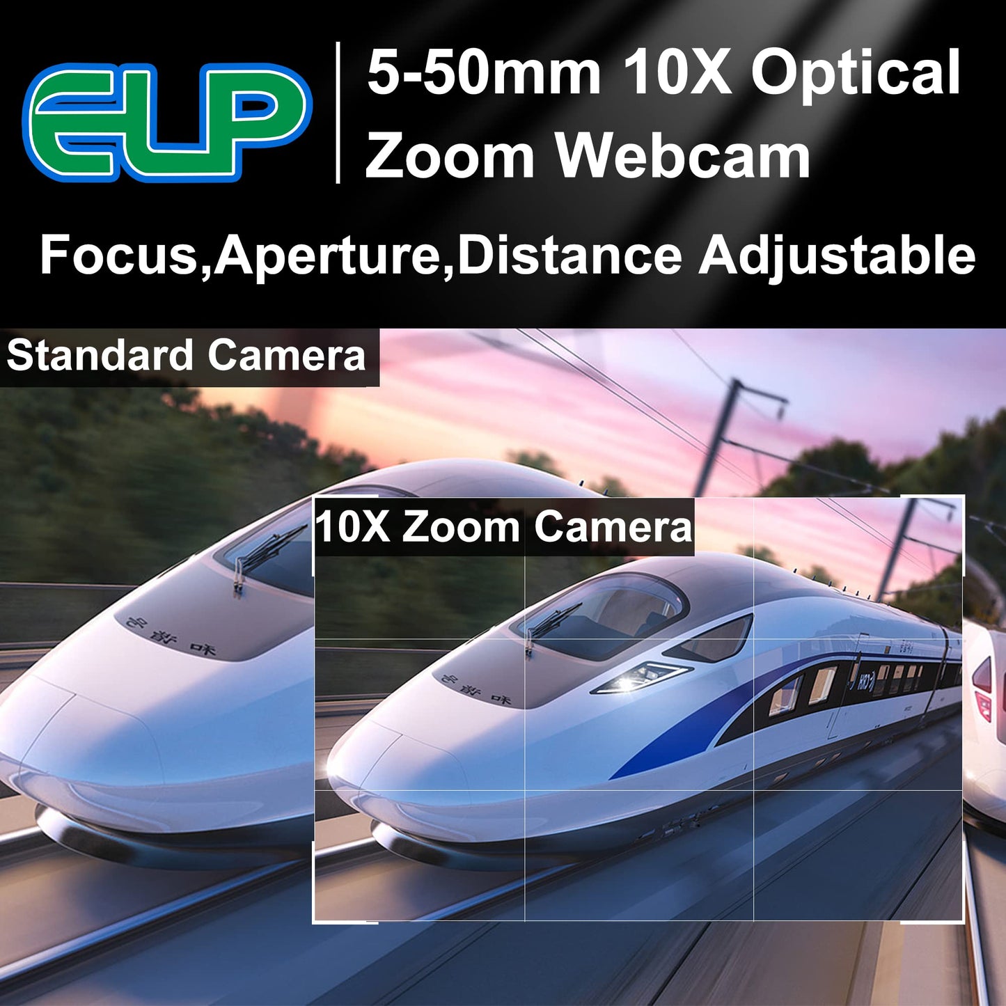 1080P USB Camera Manual Zoom Webcam for Computer 5-50mm Varifocal Lens USB with Camera Mini UVC USB2.0 Variable Focus PC Camera for Laptop High Speed 100fps 60fps CCTV Industrial Close-up Camera