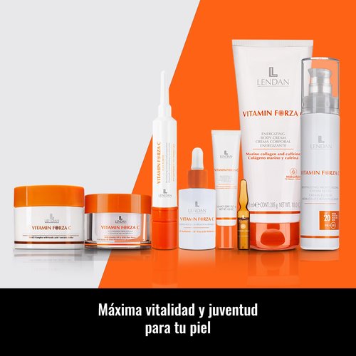 Lendan - Revitalizing Facial Mask Vitamin Forza C - 200 ml - Exfoliating and Hydrating Formula - Helps Improve Skin Texture - Helps Promote a Radiant Appearance - With AHA and Aloe Vera