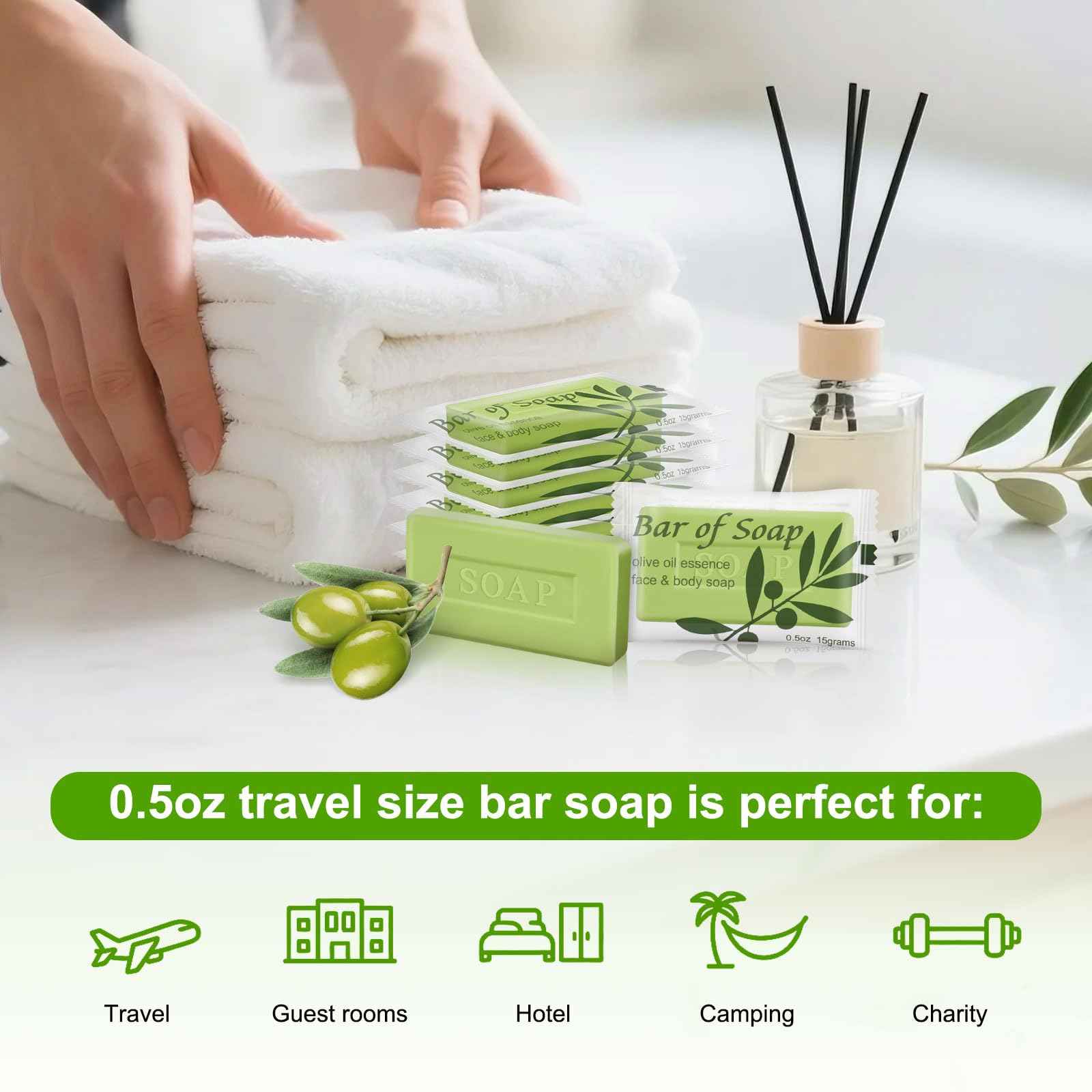 skourvut Bulk Bar Soap Travel Olive Oil Soap Bars Bulk 0.5 oz,Guest Soaps Small for Bathroom,Hotel Soap Bars for Hotel Hospitality Homeless(pack of 300, olive oil)