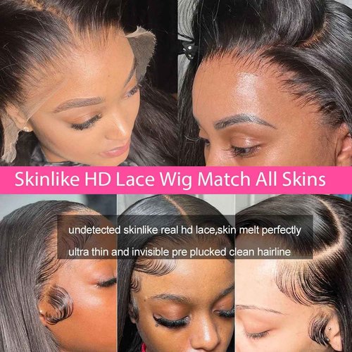 Abhayy 30 Inch Body Wave Lace Front Wigs Human Hair 13x4 HD Transparent Lace Frontal Wigs Human Hair for Women 250% Density Glueless Wigs Pre Plucked with Baby Hair