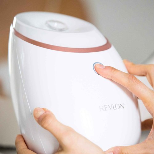 REVLON Illuminating Warm Mist Facial Steamer, white, 1 Count